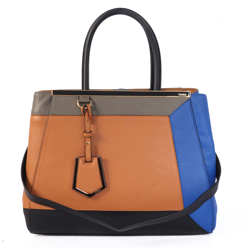 F2552M Fendi 2Jours Block colori di pelle mista borse